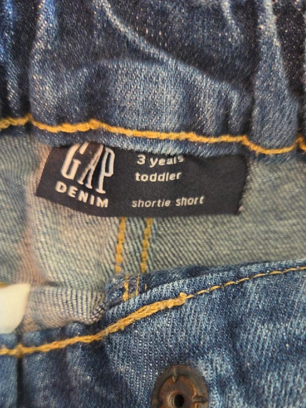 Gap Girls Dark Blue Denim Shorts with Heart Detail Size 3t